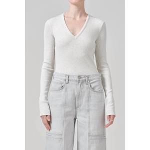 NEW CITIZENS OF HUMANITY emma v-neck top in pashmina